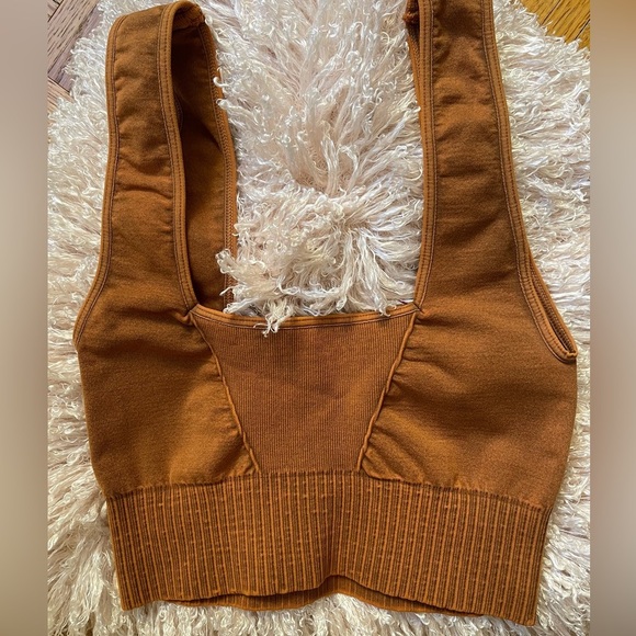 Free People Good Karma Square Neck Crop Top in Toasted Coconut Size XS/S… - Picture 8 of 9